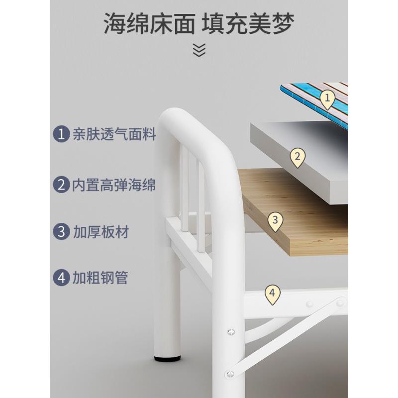 家用出租屋办公室折叠床1.2米单人床午休床简易陪护床包邮救灾床