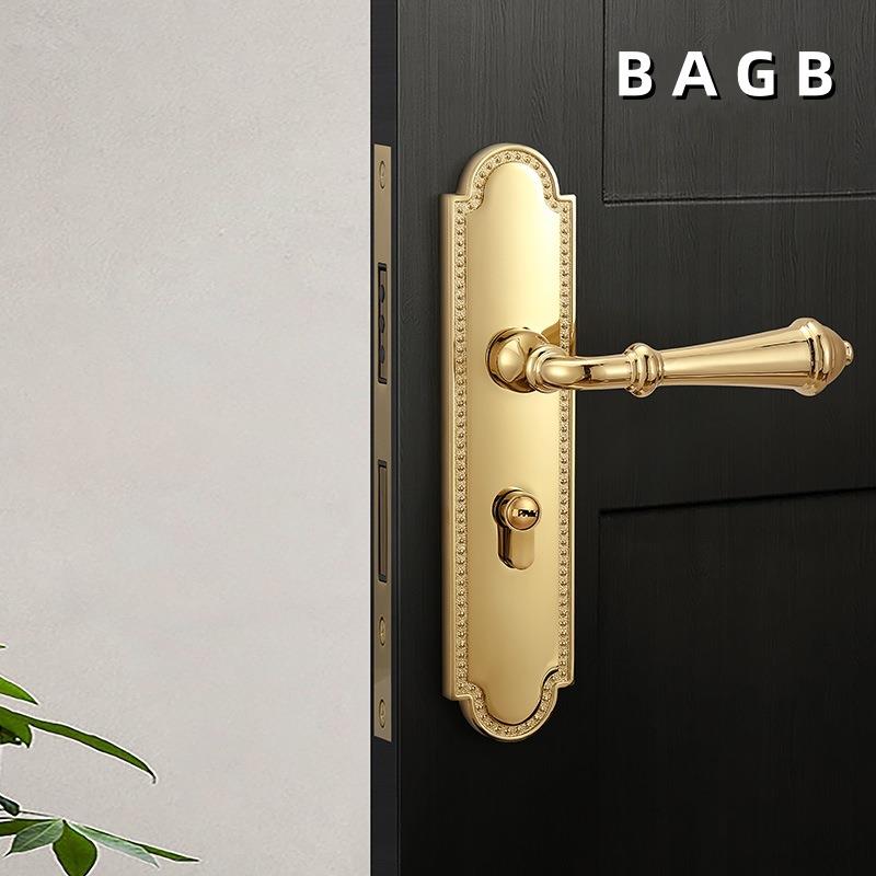 ABGB法内式大门室双B206开木门锁把手卧室房门锁磁吸静音门静音锁