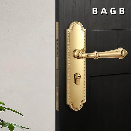 ABGB法内式大门室双B206开木门锁把手卧室房门锁磁吸静音门静音锁