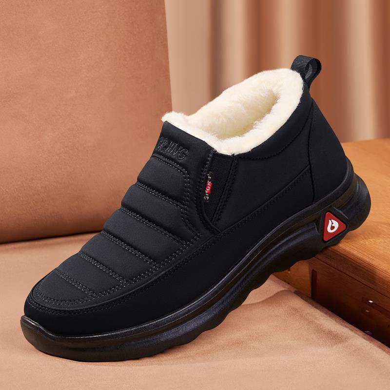 高档人棉棉鞋男加绒老加厚羊毛秋冬新款老北京布鞋中年人防滑老爸