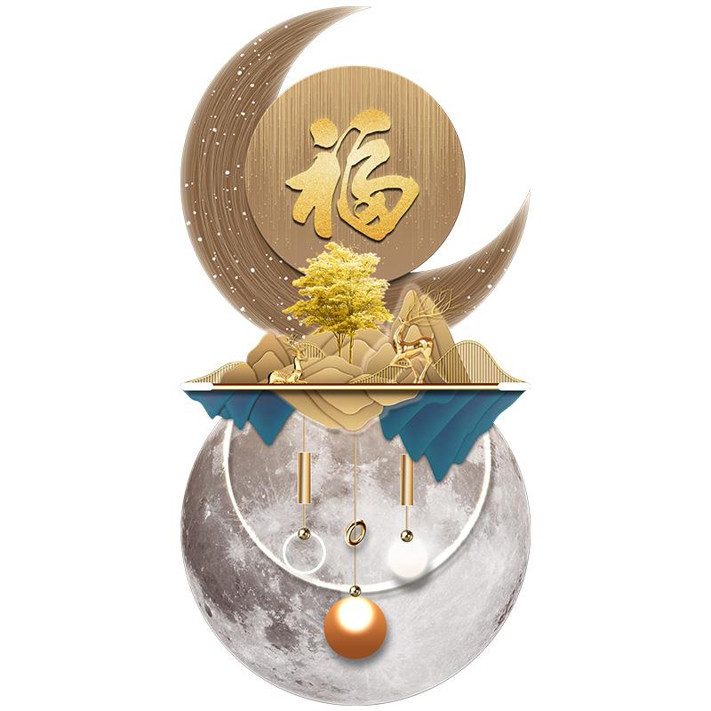 福星高照玄关饰画道轻奢大LED-FFLL气高档le灯画客装厅走d廊过发