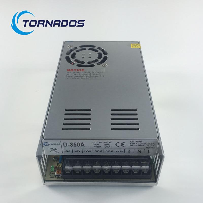 D-350A双组输出开关电源5V20A 12V20A直流双路350W稳压电源变压器
