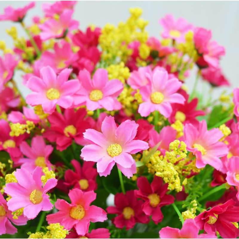 假花绢花艺客厅家居装饰塑料雏菊花束小盆栽餐桌茶几绿植摆设