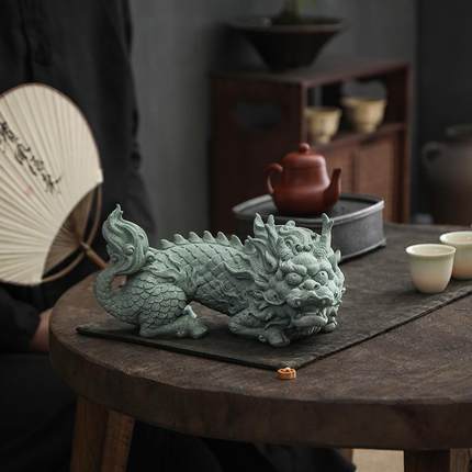 宇轩茶龟宠山海ZWP经貅神兽麒麟龙摆件创意复古貔国礼潮送鱼缸造