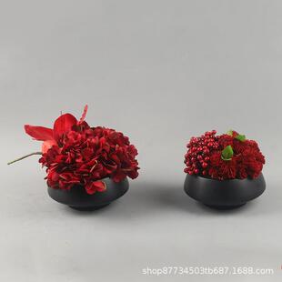 新中式 饰品 仿真花艺摆设客厅高端摆花餐桌茶几假花摆件绿植盆栽装