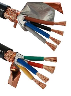 rvvp4x11.52.54平方铜芯电线四芯屏蔽信号控制软电缆ZA-KVVRP