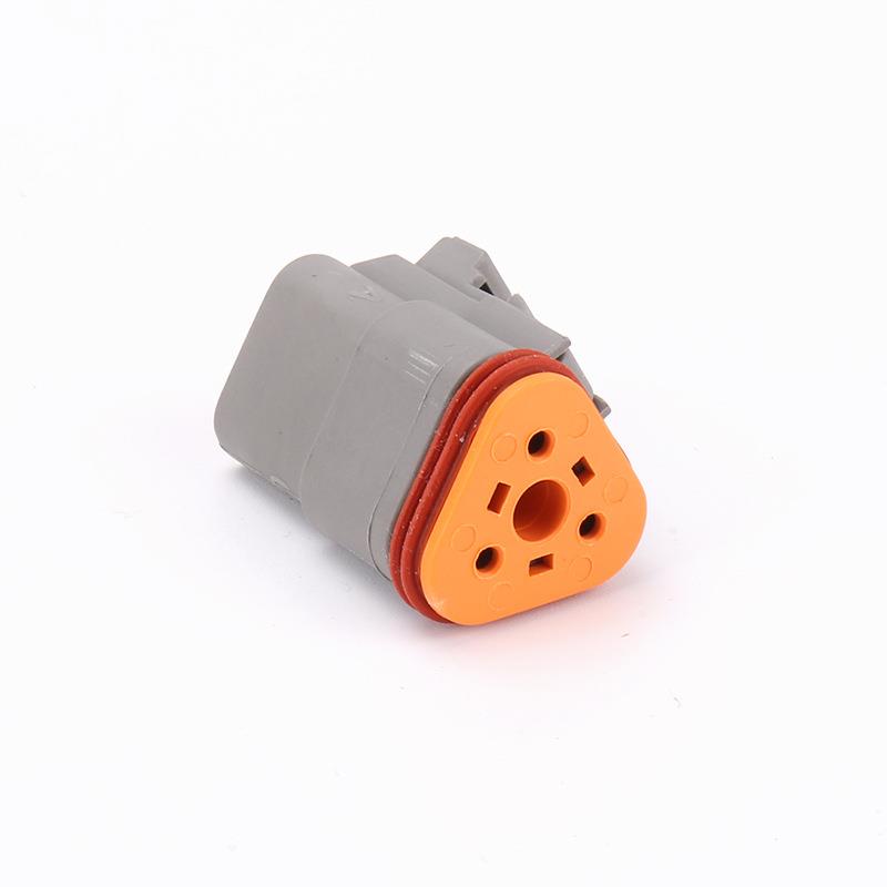 公D06-3S-DRQC015防水连接器母T对线端子线束插头防水线接束接头1