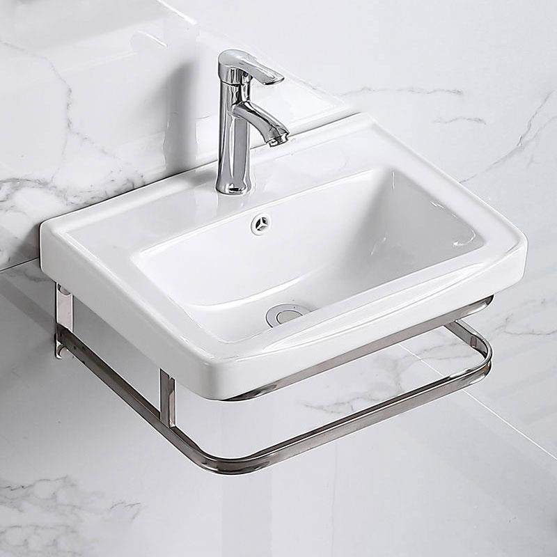 挂墙式洗脸盆家用化妆室简易洗手盆阳台小户型陶瓷台面盆支架防潮