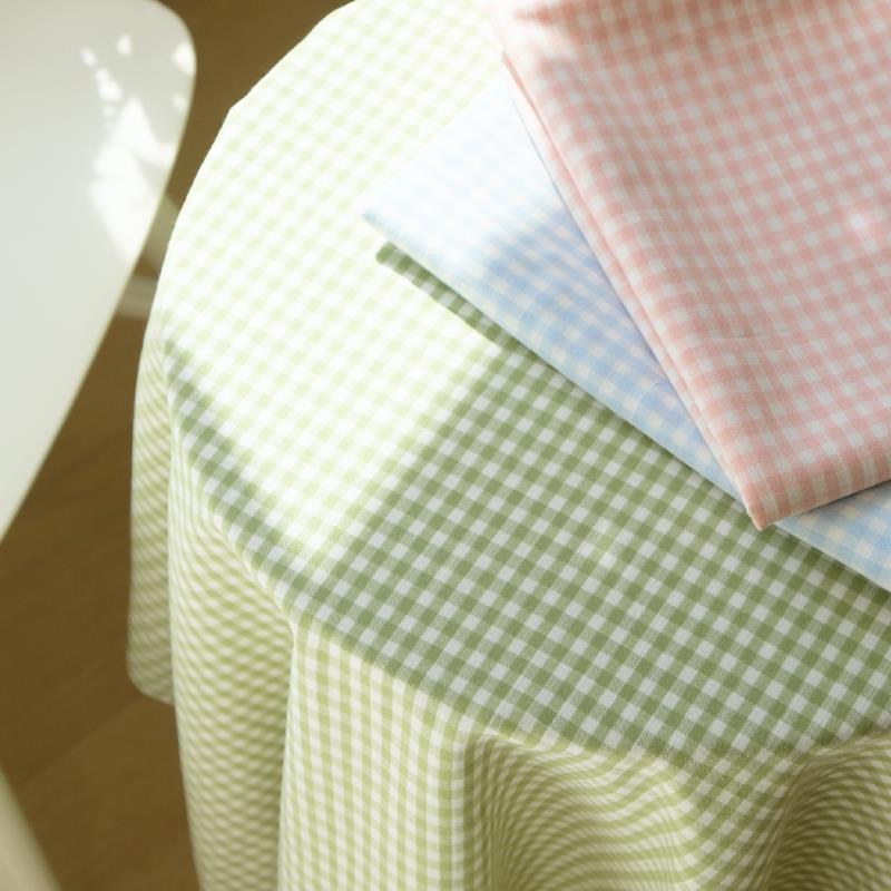 文艺棉麻覆古格子面料沙发窗帘抱枕家居窗帘面料野餐垫手工diy布