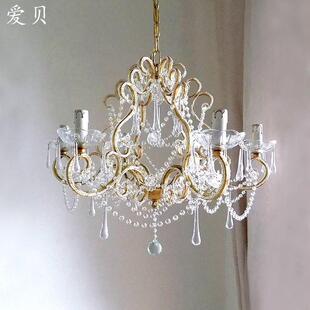 SY奢华欧法式 卷花全铜水晶吊灯别墅覆古客厅主灯饭厅房间卧室灯饰