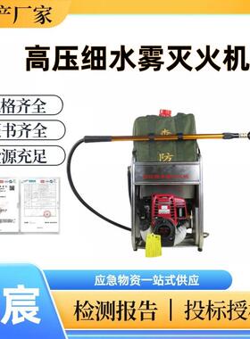 兴岳森林消防高压细水雾灭火机移动式脉冲喷雾水枪大功率机动灭火
