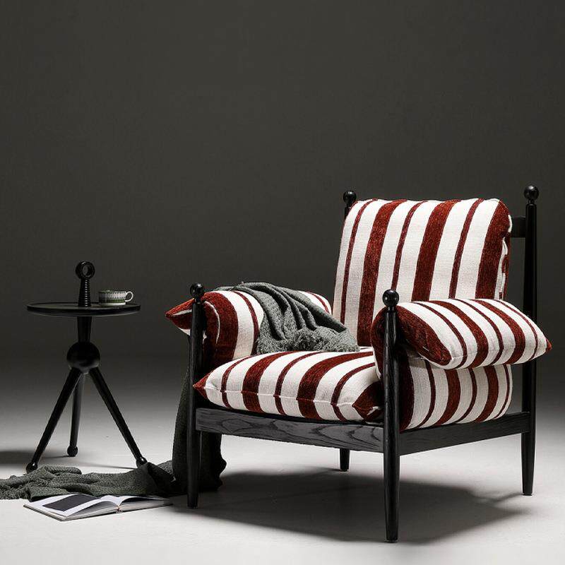 赤乌椅单人沙发椅羽绒可拆洗复古民宿设计师客厅懒人休闲椅