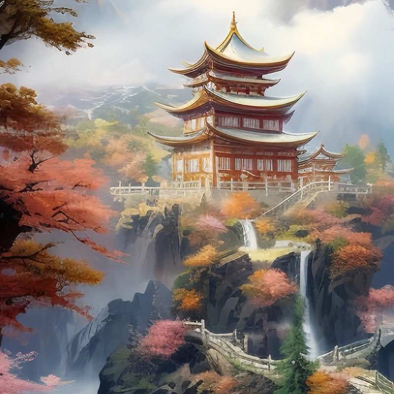 挂画山水奉画供堂口风水仙家堂屋暗堂口仙风景画画堂东北单堂背景