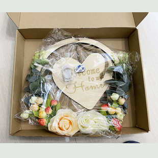 乐青家居装饰用品 木质欢迎牌 情人节爱心欢迎牌庭院前门装饰挂件