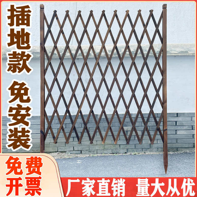 园艺小栅栏户外防腐竹篱笆庭院菜园插地围栏竹木室外装饰护栏批发