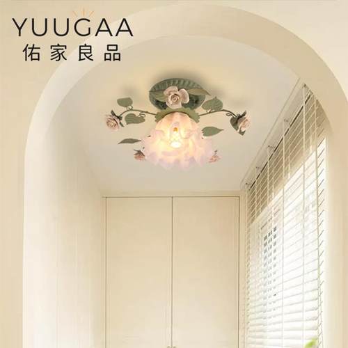 精致网红铃兰花吸顶灯温馨浪漫过道走廊灯现代简约书房灯门前灯具
