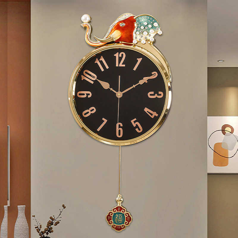 新石英钟客厅挂钟挂轻创意时尚家用奢钟表现代表时钟中式静音墙