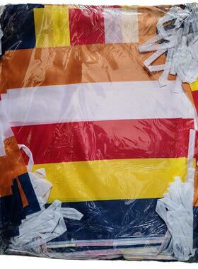 寺院用旗五色旗串旗单面尺寸17*3厘MRO米220*52厘米3*400厘米