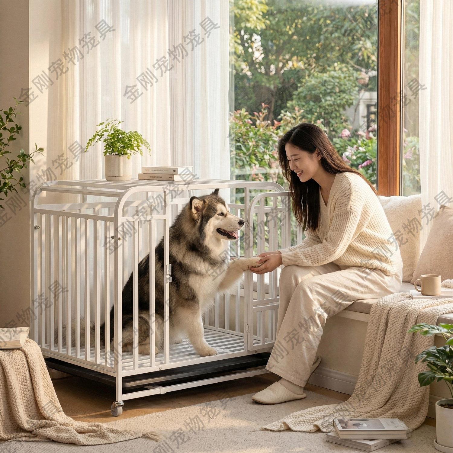 狗笼子中型犬小型犬室内带厕所分离狗窝柯基柴犬法牛边境牧羊犬加