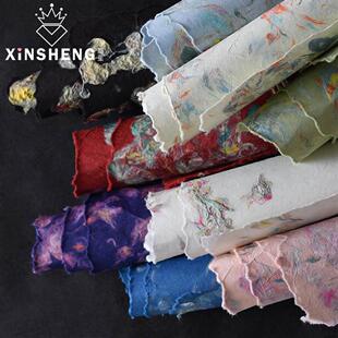 芯苼 纸手工diy礼物花艺材料礼品 敦煌系列肌理手工纸鲜花束包装