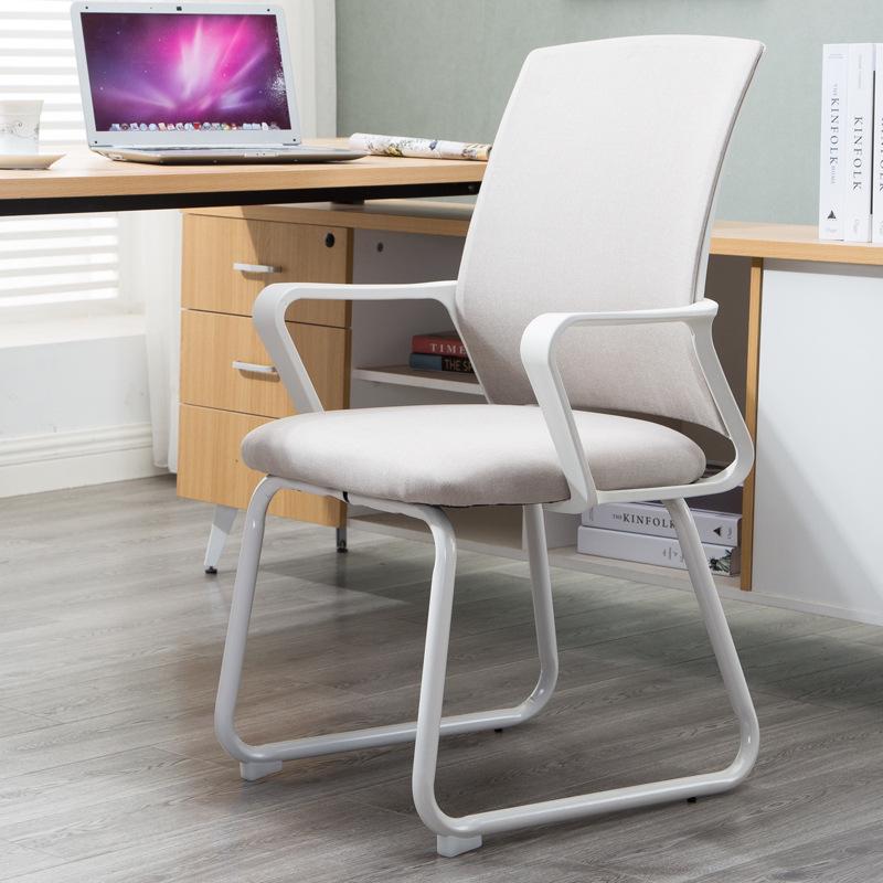 前台凳子会议家用电脑直供办公椅工厂网书房会客布椅固定培训接待