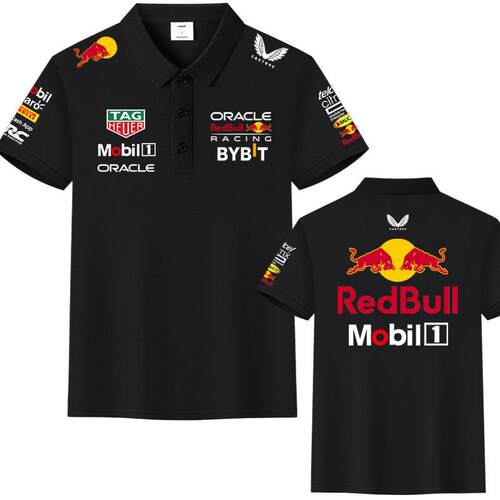 红牛车队F1赛车POLO衫 男士冰丝棉短袖2024新款 维斯塔潘主题运动