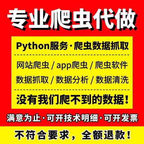 python爬虫数据抓取脚本定制代程式设计网路网站页小程序数据收集