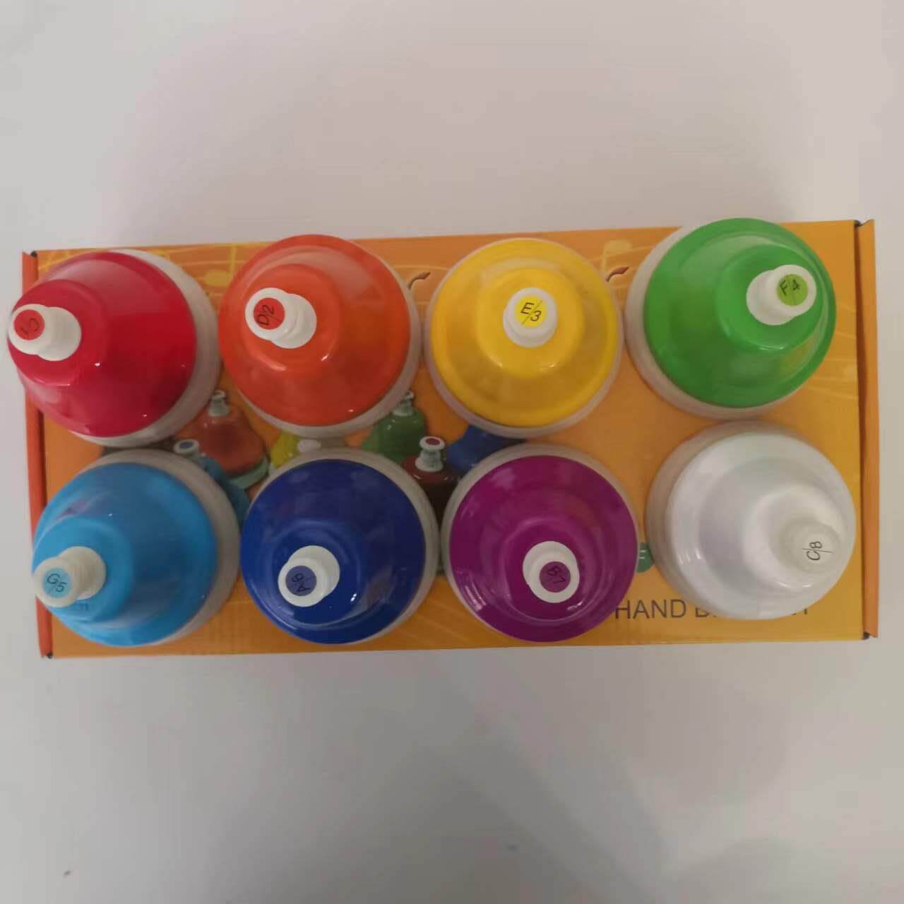 奥尔夫乐器 打击乐器 碰钟 八音按钟 8音课铃 老鼠按钟 彩色按钟