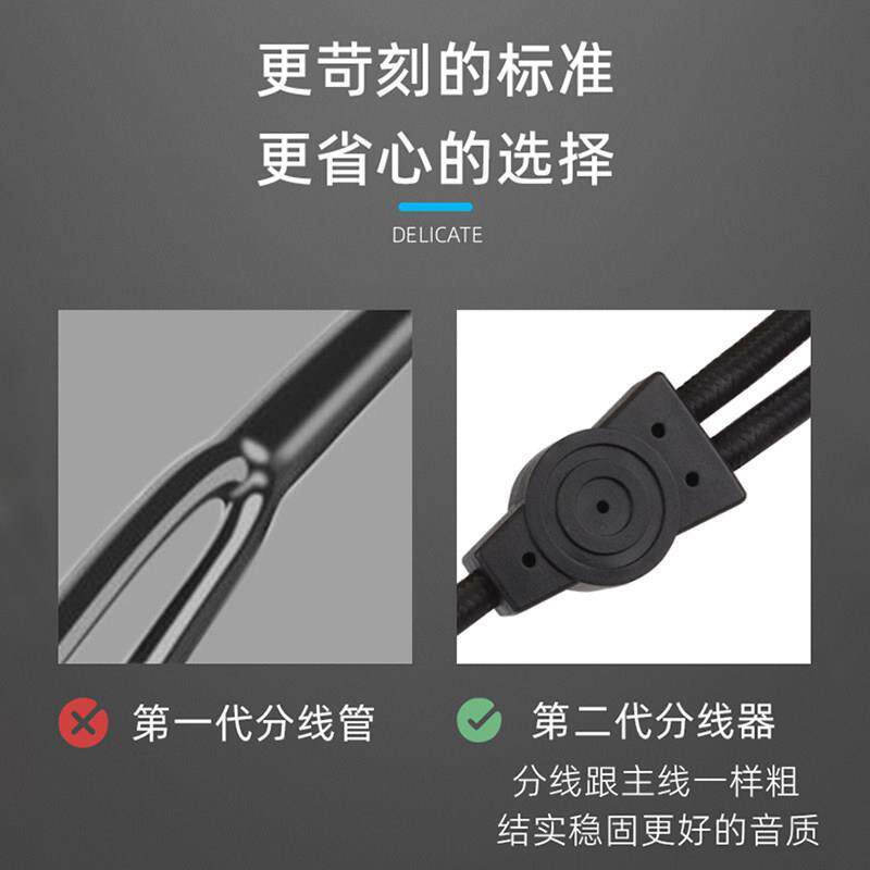 发烧单卡农母转双卡农公一分二XLR音频线 卡侬公转双卡侬母平衡线