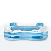 透明水池充气宝宝intex56475澡池戏水加厚洗靠背座位家庭游泳池