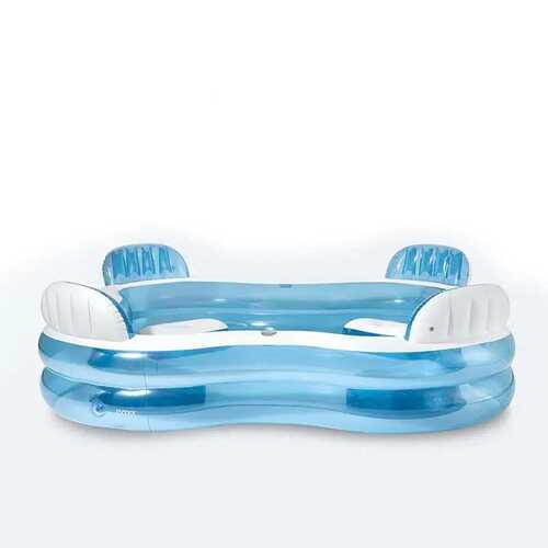 透明水池充气宝宝intex56475澡池戏水加厚洗靠背座位家庭游泳池