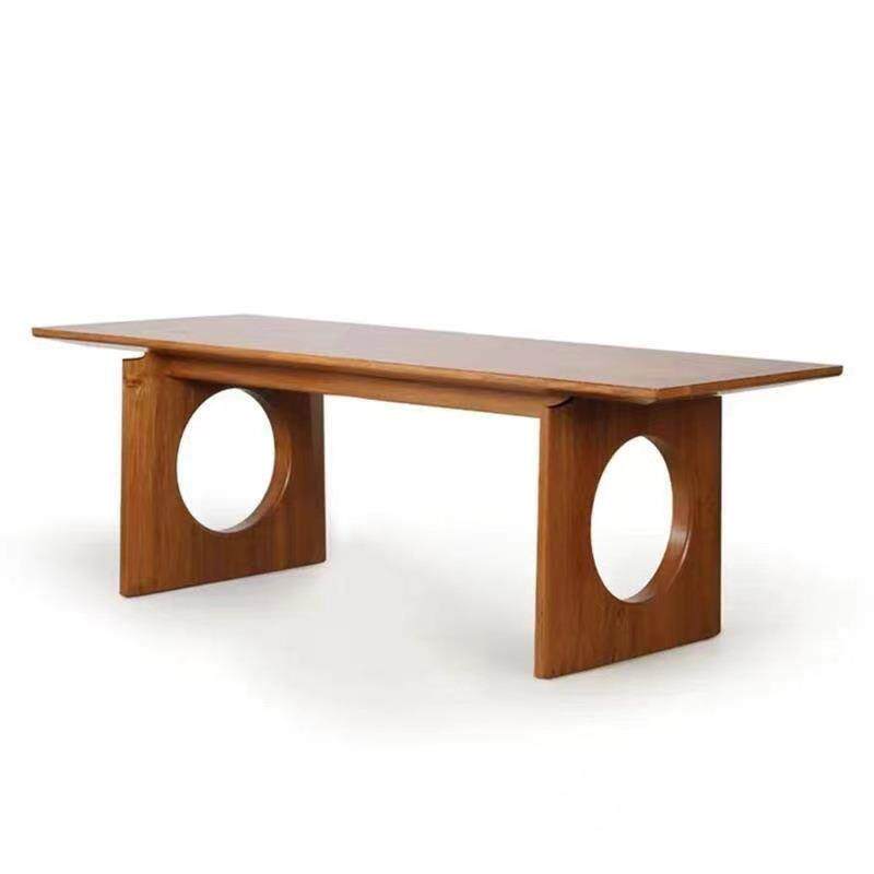 北欧实木餐桌长方形现代简约办公桌极简客厅原木书桌白蜡木工作台