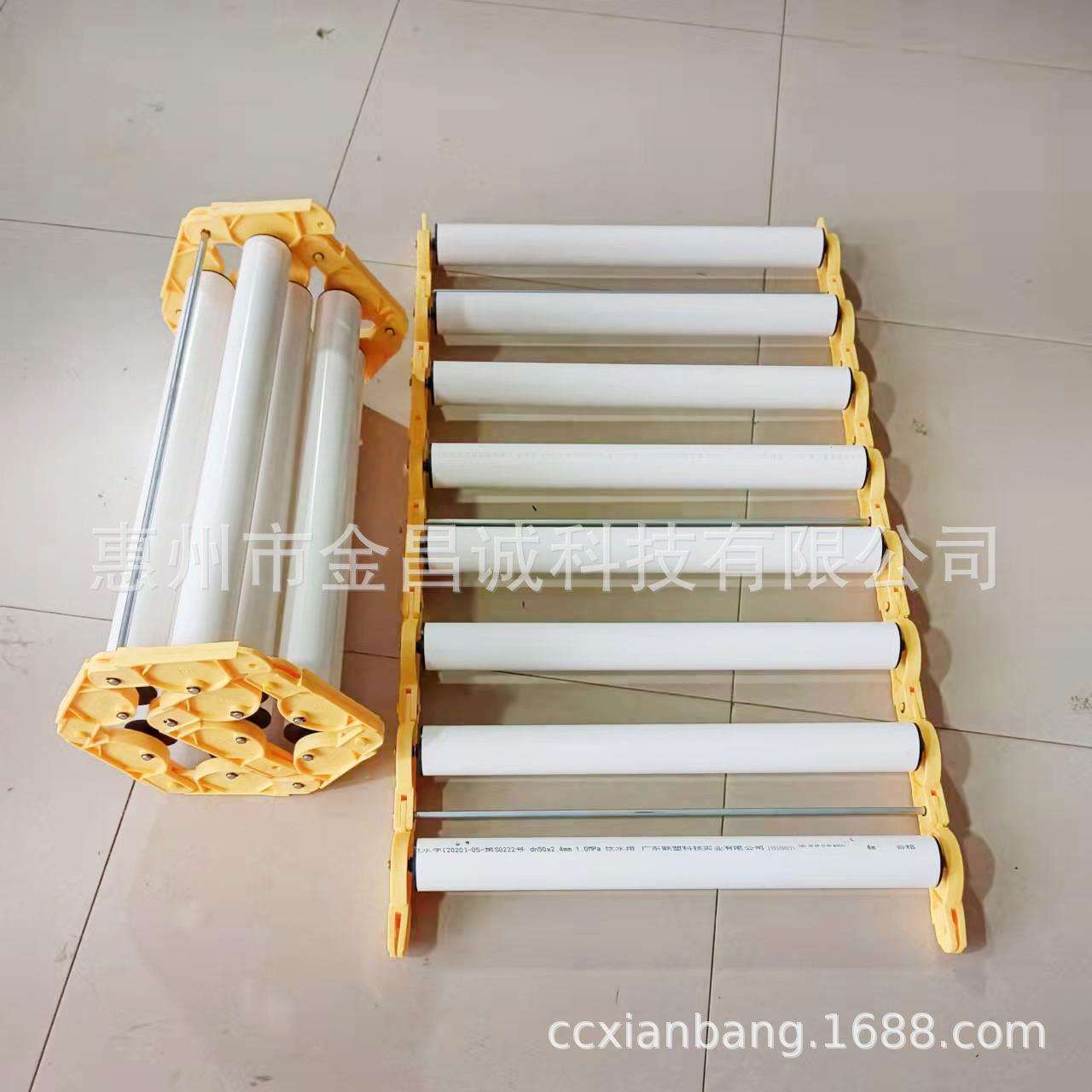 仓库物流快递货柜装卸货无动力PVC滚筒输送梯便携可折叠滑梯