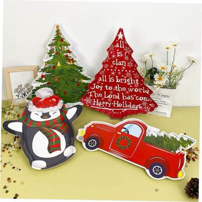 Christmas tree plate, pumpkin plate, snowman shaped plate