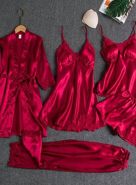 Women's Pajamas Summer Silk Ice Sexy Hot Home Wear Spring