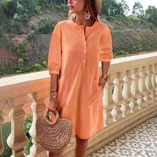 Women's plus size open top pocket cotton and linen