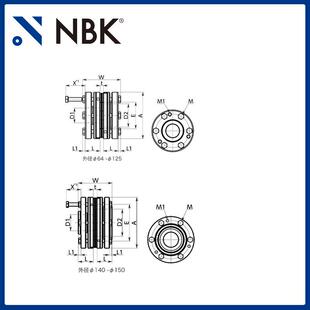 胀紧套型 NBK MLDS 150B 厂家直供 挠性钢制大外径单膜片型联轴器