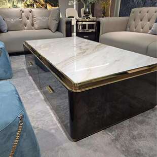 意式 后现风奢J客厅435系列—轻—33茶几电代视柜