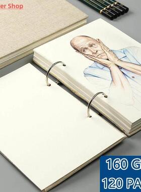 Sketchbook Retro Spiral Linen Hardcover Notebook 120 Pages 1