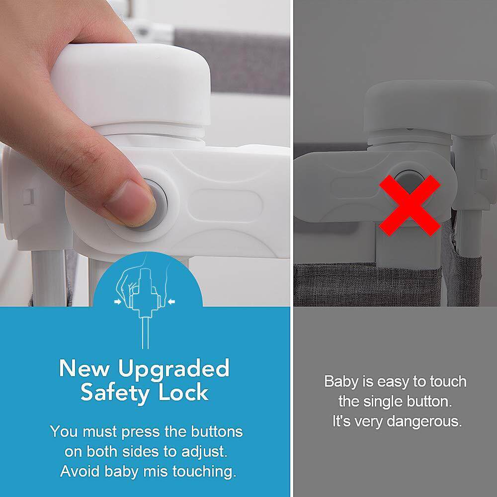 跨境英文版婴儿童床护栏床围栏单边升降床护栏宝宝防摔床边栏杆