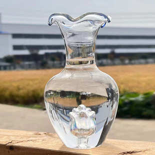 简约现代创意高硼硅玻璃花瓶透明玻璃花瓶客厅办公桌面装饰品摆件