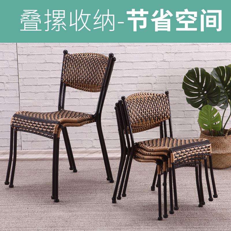 藤编背椅凳子编织藤椅靠背子家用人餐椅矮凳小藤椅单宝宝凳子002