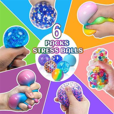 6Pack Sensory Stress Ball Set Fidget Toys nee doh Needohball