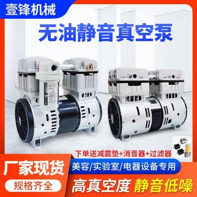 真空美容仪器真空泵小型电动无油静音抽气泵工业机头负压泵厂家