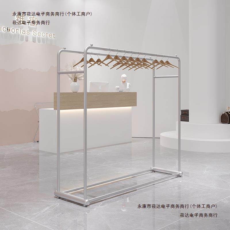 中岛挂衣架架落地式陈列架女装店货架童装店铁艺双排服装店展包邮