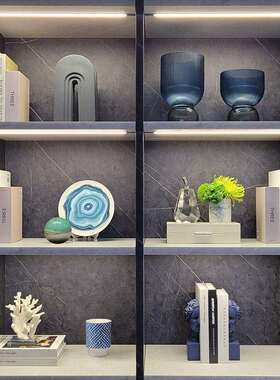 现代样间书板房客简约厅家居t1654958软装饰品H仿真花玻璃陶瓷摆