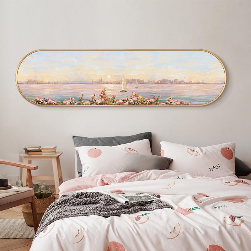 北欧卧室床头装饰画温馨房间墙面壁画花卉小清新一帆风顺主卧挂画