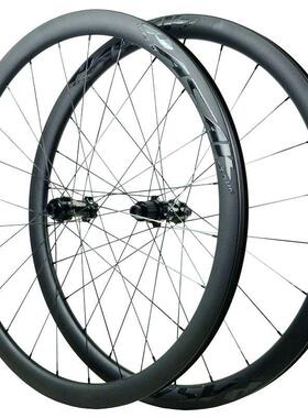 700C碟刹砾石公路轮组自行车碳纤维圈DT行星棘轮54T HG直拉扁条MS