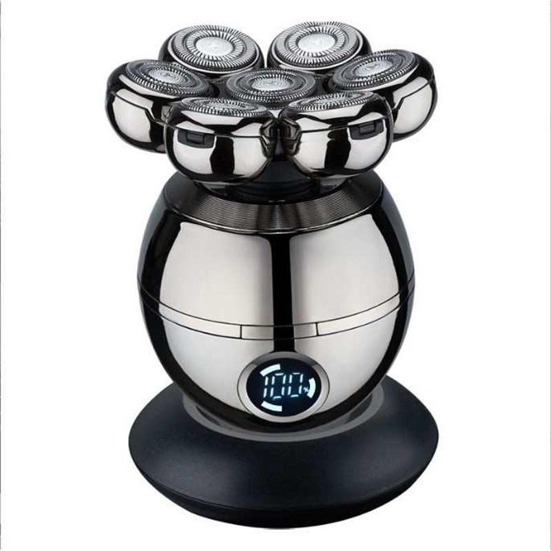 Mens Bald Head Electric Shaver 9 Blades Floating 6In1 Heads