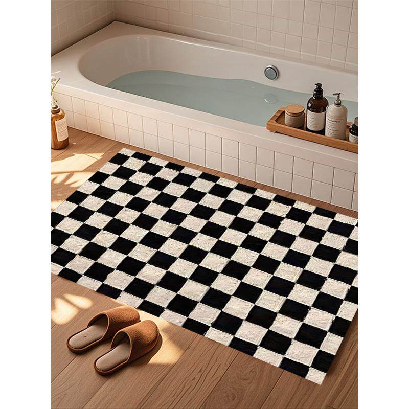 吸水速干浴室地垫防滑脚垫子软硅藻泥厕所小尺寸防摔倒卫生间门口